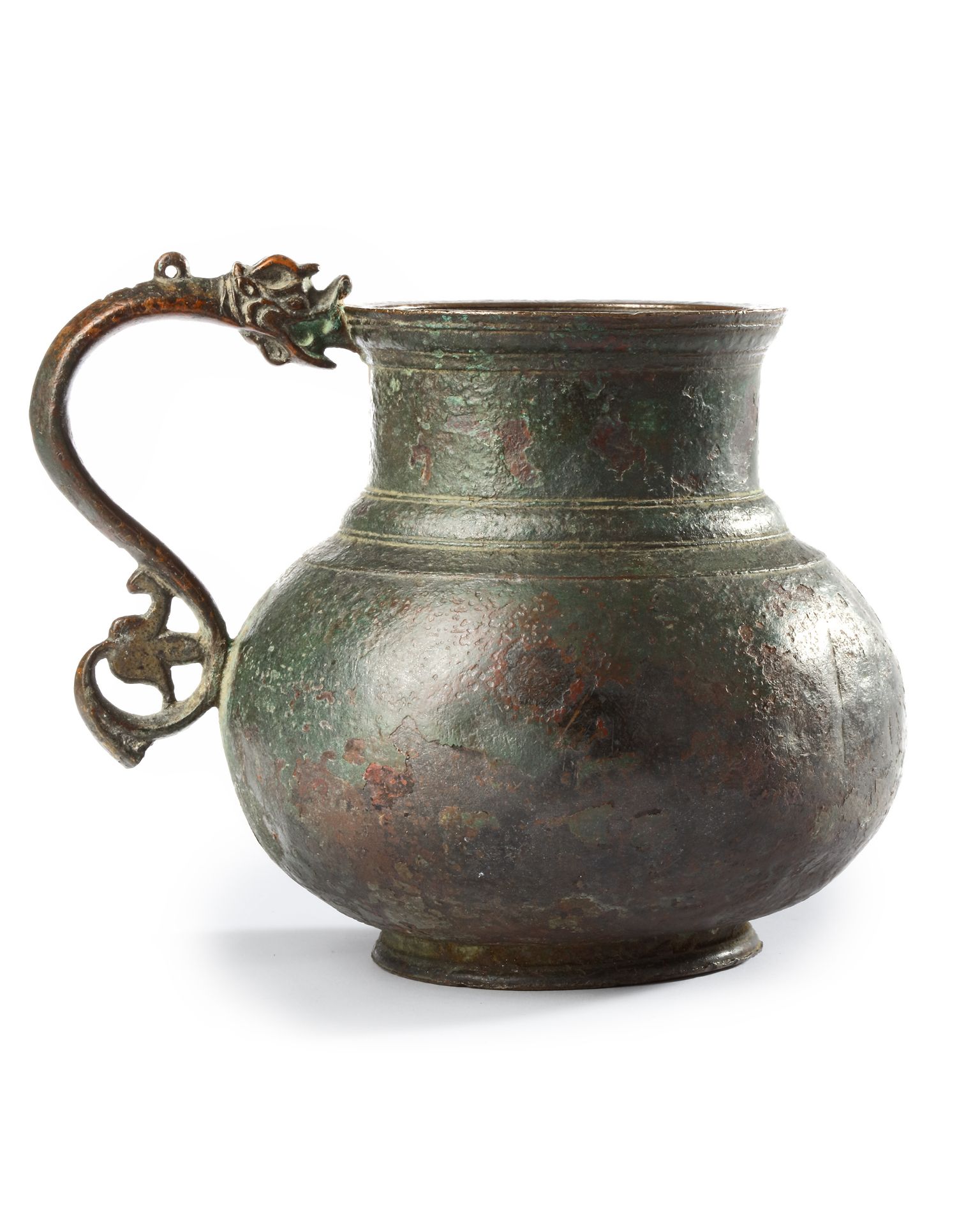 A TIMURID DRAGON-HANDLED JUG, CENTRAL ASIA, LATE 14TH- EARLY 15TH CENTURY - Image 3 of 10