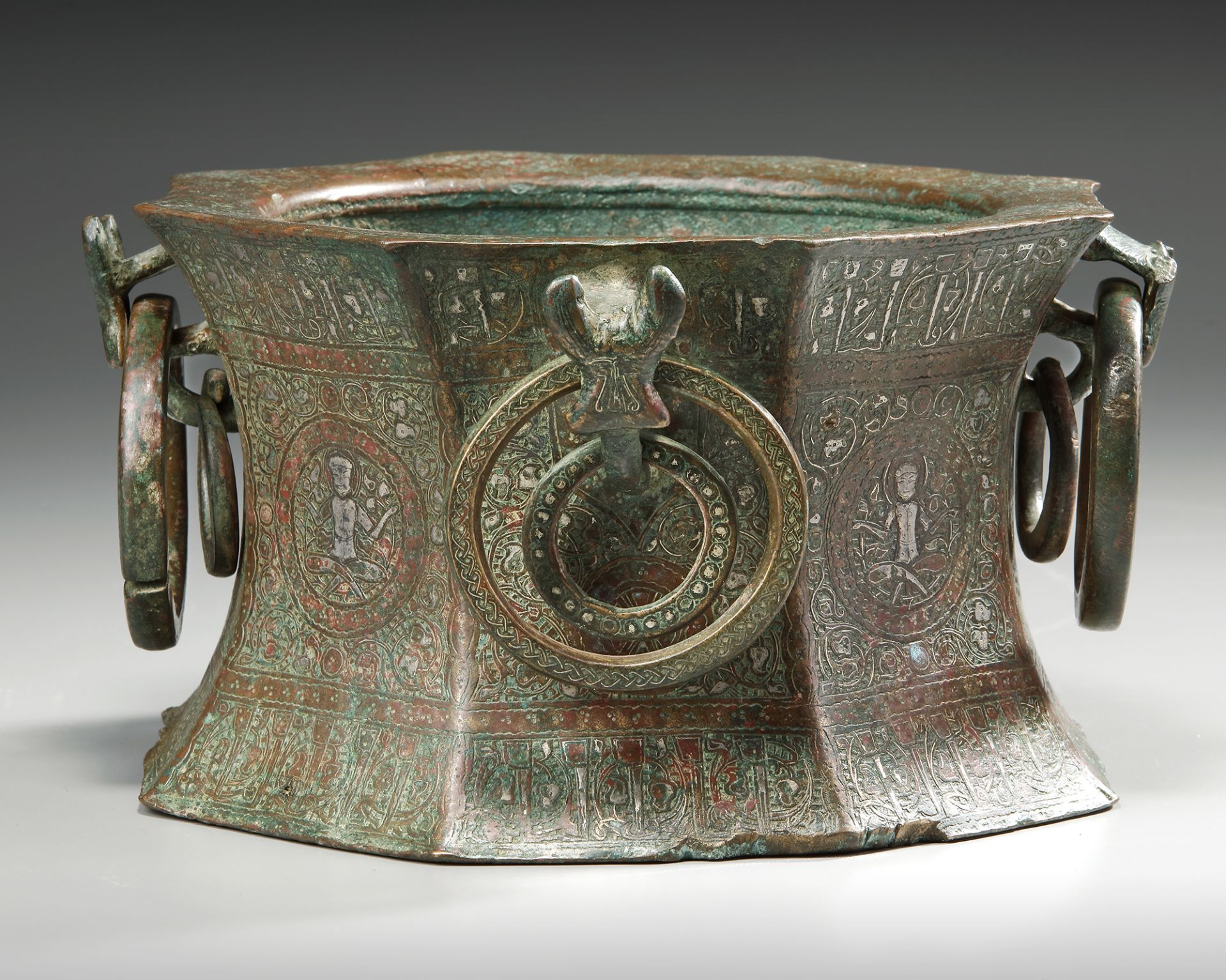 A SILVER-INLAID MORTAR, KHORSAN, 13TH CENTURY - Image 2 of 16