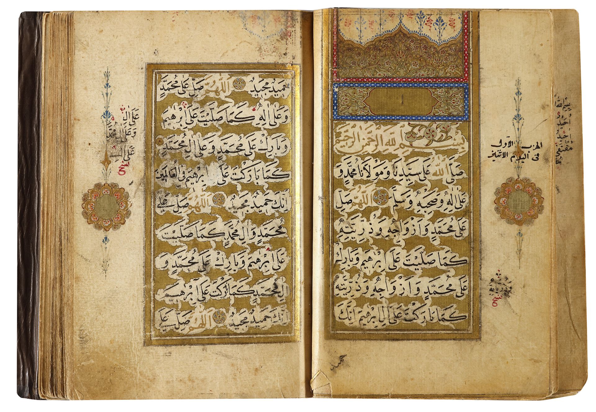 A COLLECTION OF PRAYERS, INCLUDING AN ILLUMINATED DALA IL AL KHAYRAT, TURKEY, OTTOMAN, 18TH CENTURY - Image 6 of 10