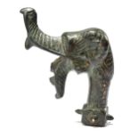 A BRONZE ELEPHANT SPOUT TERMINAL, PERSIA OR CENTRAL ASIA, 11TH-12TH CENTURY