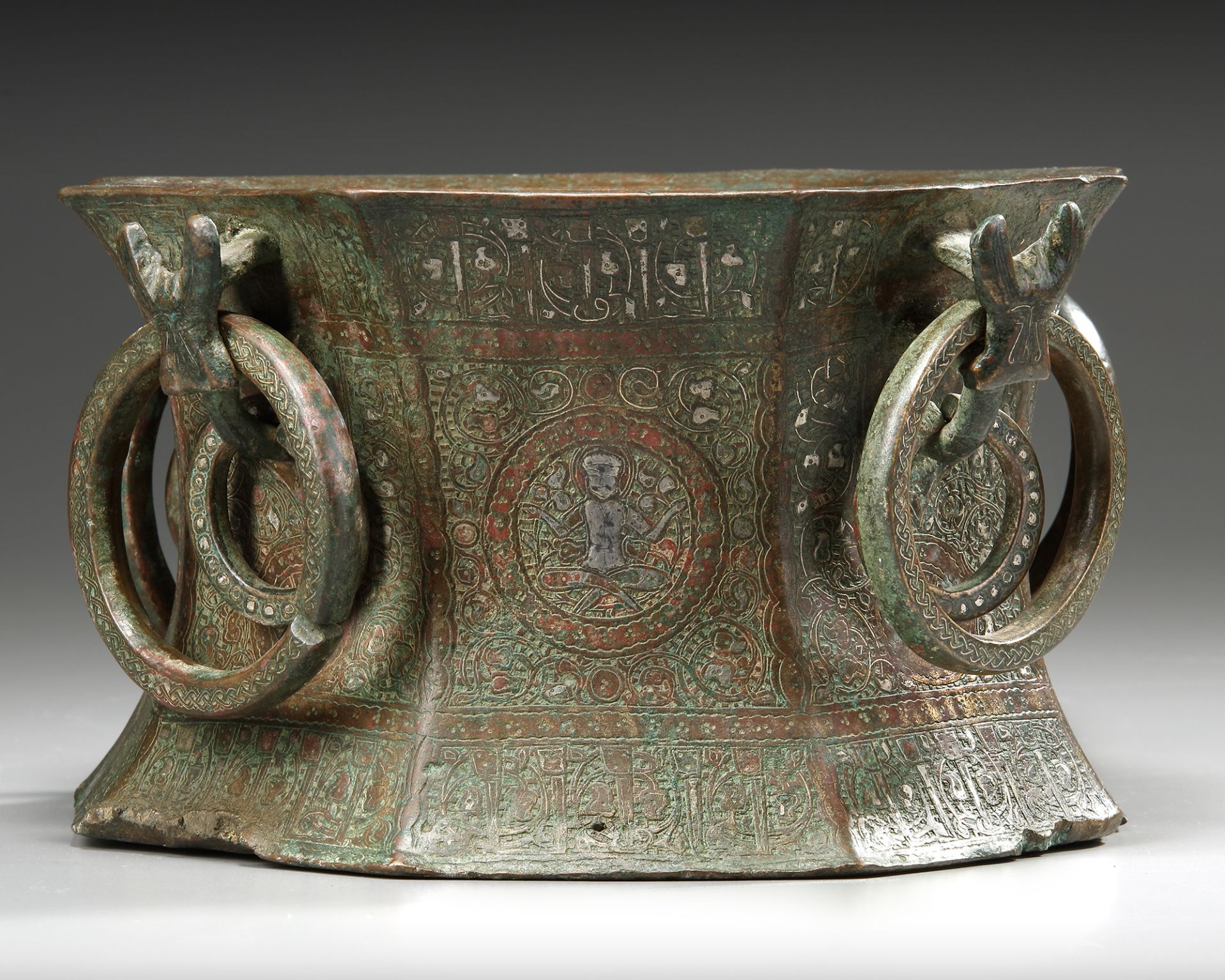 A SILVER-INLAID MORTAR, KHORSAN, 13TH CENTURY - Image 6 of 16