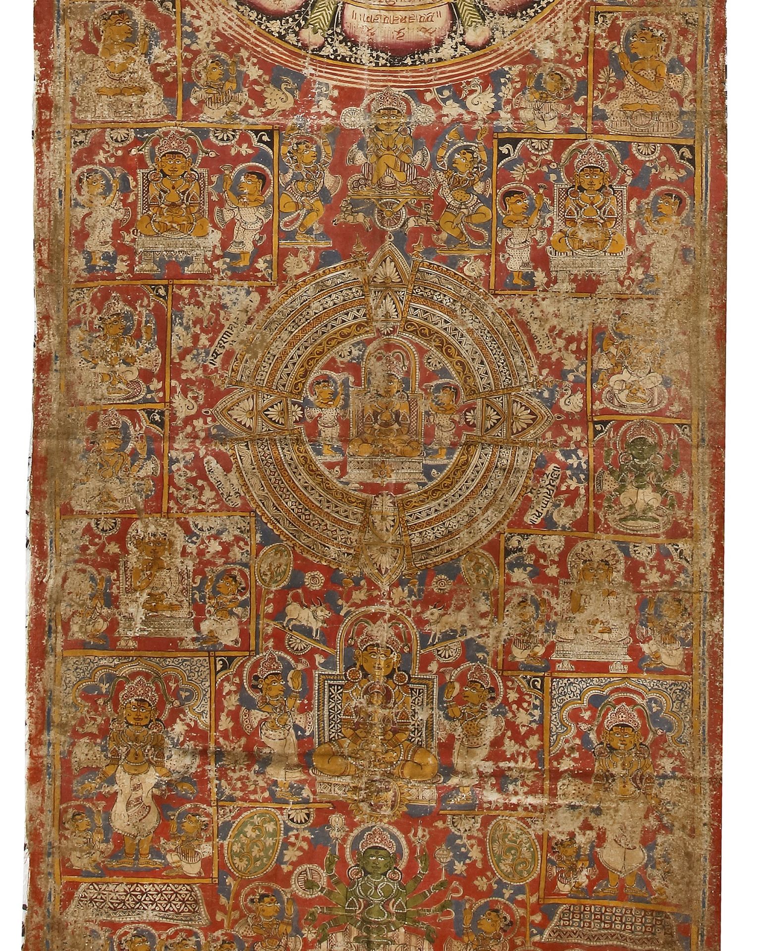 A LARGE JAIN VASTRAPATA SCROLL, GUJRAT, 16TH CENTURY - Image 3 of 4