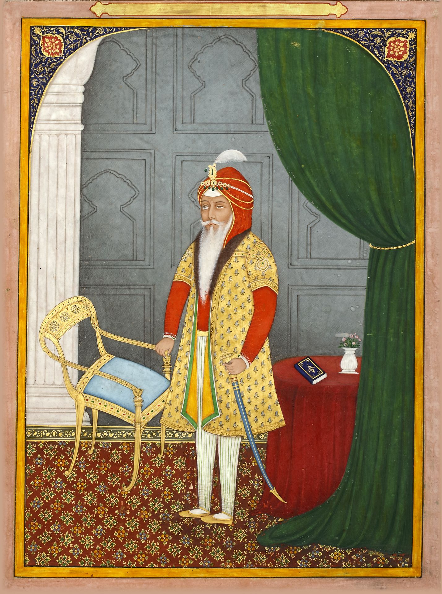 A PORTRAIT OF MAHARAJA RANJIT SINGH, PUNJAB PLAINS, NORTH INDIA, 19TH CENTURY