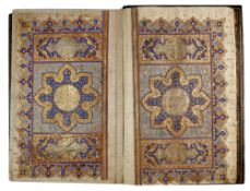 A LARGE ILLUMINATED QURAN, COPIED BY 'ALA'-AL-DIN MUHAMMAD AL-TABRIZI SAFAVID, PERSIA, 16TH CENT