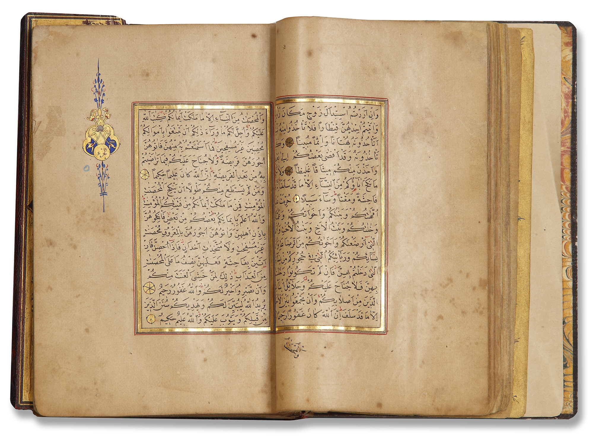 AN ILLUMINATED QURAN COPIED BY HAFIZ ALI NAMIQ IBN MUSTAFA STUDENTS OF HAJI MUHAMMAD AMIN ALWASFI B - Image 3 of 14