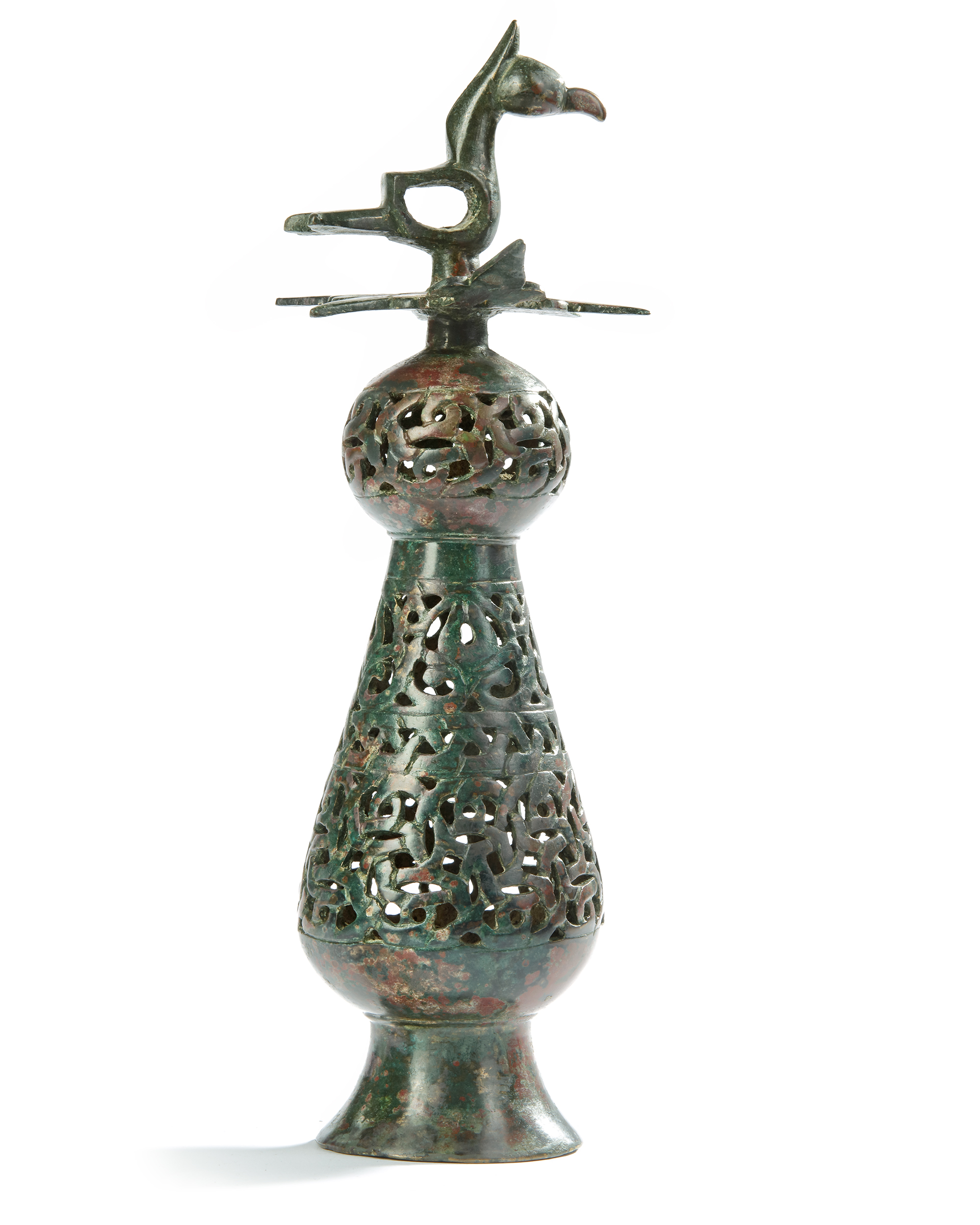 A KHORASAN OPENWORK BRONZE FINIAL, PERSIA, 12TH-13TH CENTURY - Image 4 of 6