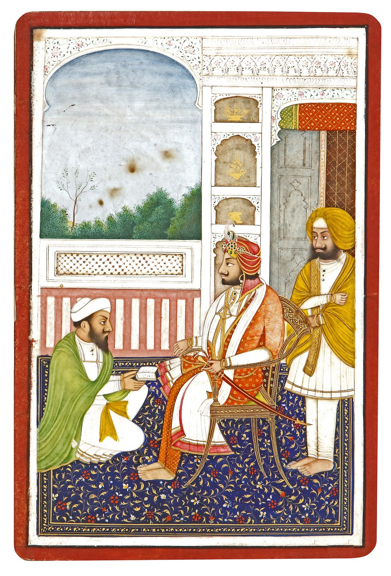 NINE PORTRAITS OF PUNJAB RULERS, DELHI OR LAHORE, CIRCA 19TH CENTURY - Image 3 of 10
