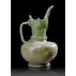 A RARE GLASS SPOUTED JUG, CENTRAL ASIA, 11TH-12TH CENTURY