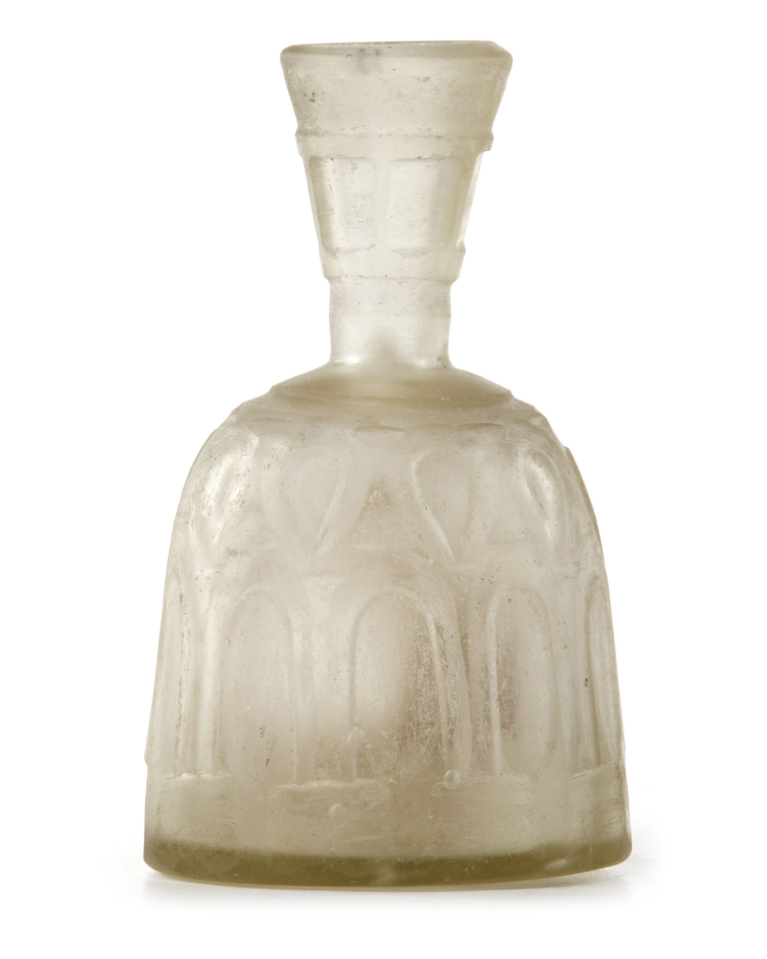 A WHEEL-CUT CLEAR GLASS BOTTLE NORTH EAST PERSIA, 9TH-10TH CENTURY - Image 2 of 9