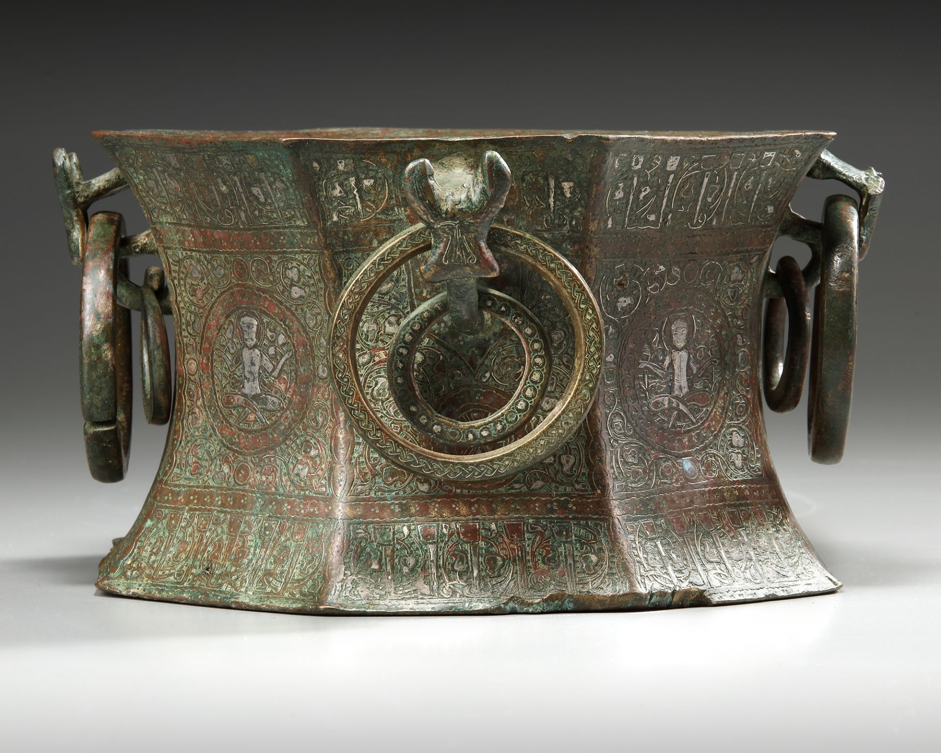 A SILVER-INLAID MORTAR, KHORSAN, 13TH CENTURY - Image 3 of 16