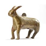 A BRONZE INSCRIBED FATIMID HARE, 10TH-11TH CENTURY