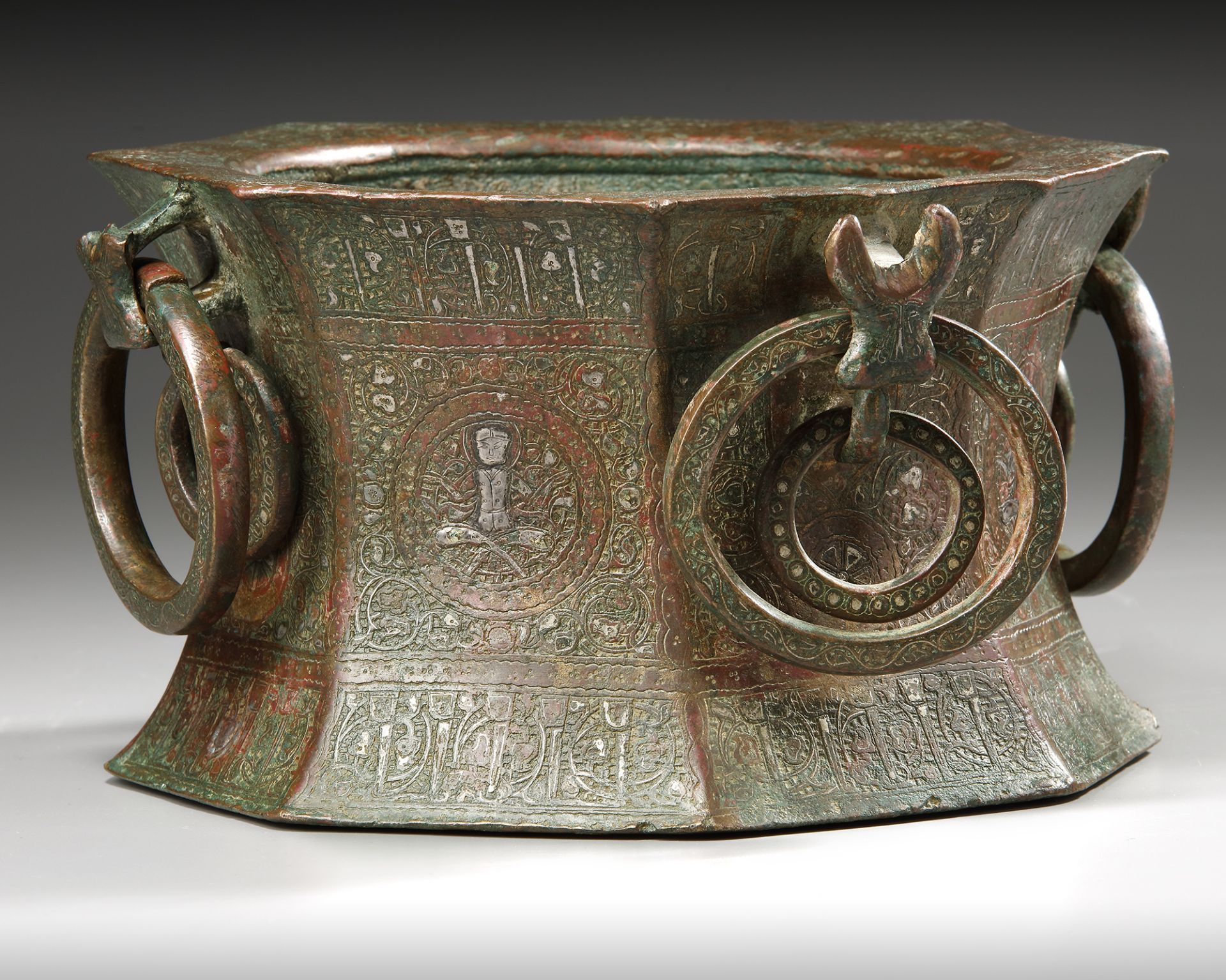 A SILVER-INLAID MORTAR, KHORSAN, 13TH CENTURY - Image 8 of 16