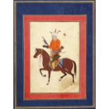 A CAUCASIAN NOBLEMAN RIDING A HORSE AND HOLDING A FALCON, 17TH CENTURY