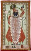 A LARGE STANDING PICCHVAI OF SHRI NATH JI, NORTH INDIA, NATHDWARA, RAJASTHAN, 19TH CENTURY