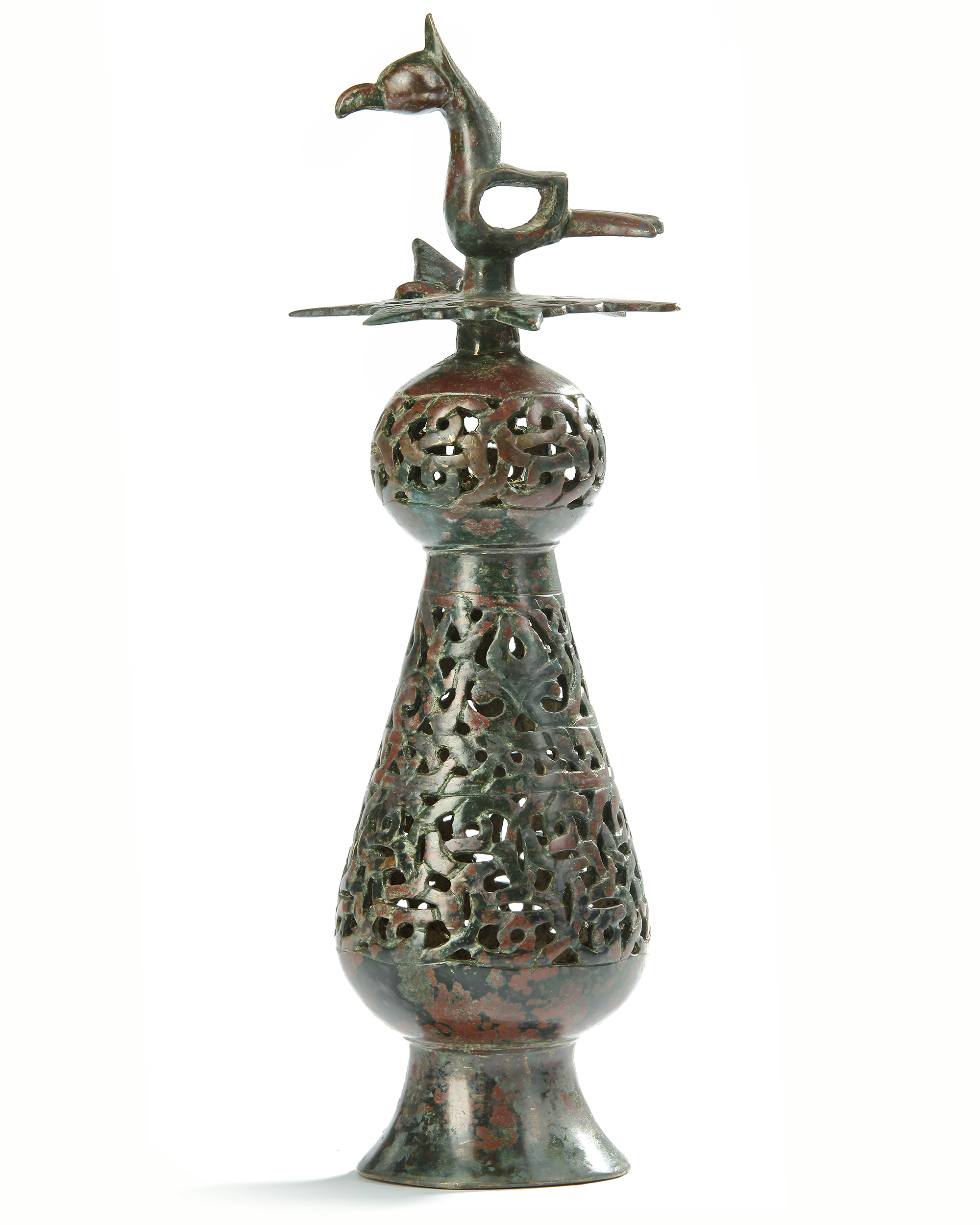 A KHORASAN OPENWORK BRONZE FINIAL, PERSIA, 12TH-13TH CENTURY - Image 2 of 6