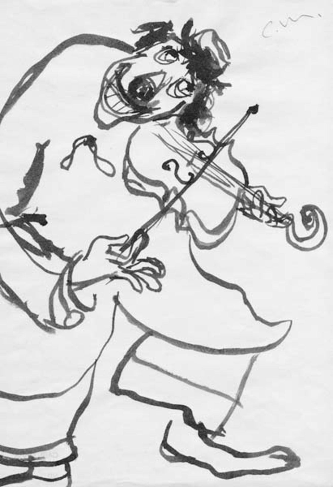 Marx, Carl. Clown mit Geige