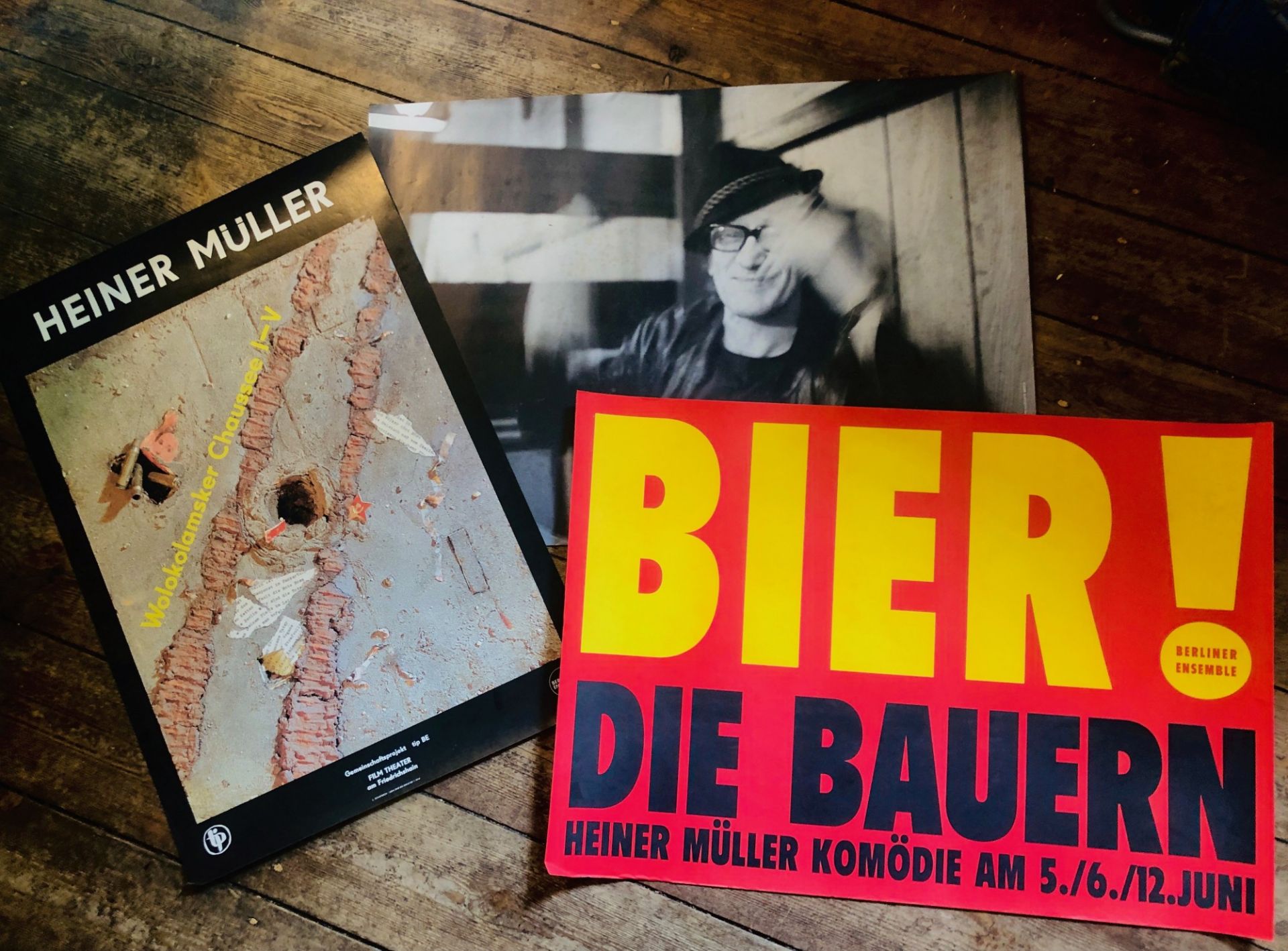 Berliner Ensemble: Set 2 + 1 Plakate „Heiner Müller“ (1989 /1997)