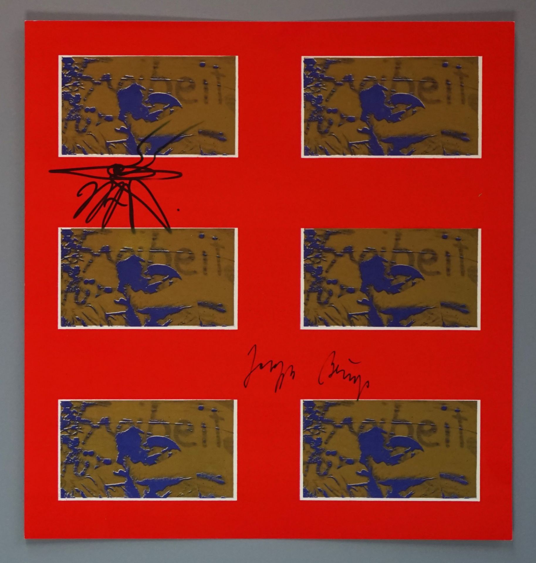 Joseph Beuys, Harald Naegeli: Liebeskarte (Freiheit) (Edition Sigi Sander, 1984)