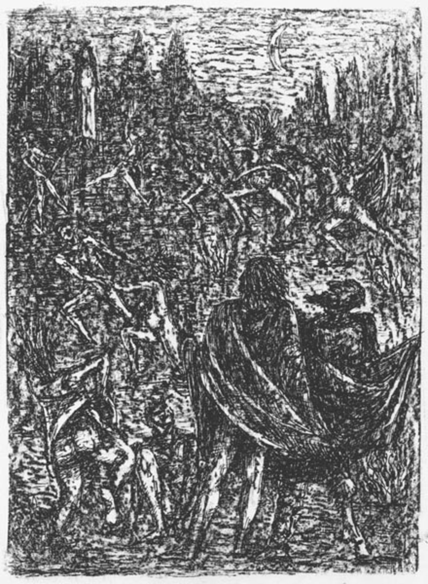 Cremer, Fritz. aus dem Zyklus Walpurgisnacht, Blatt 23: Hexentanzplatz