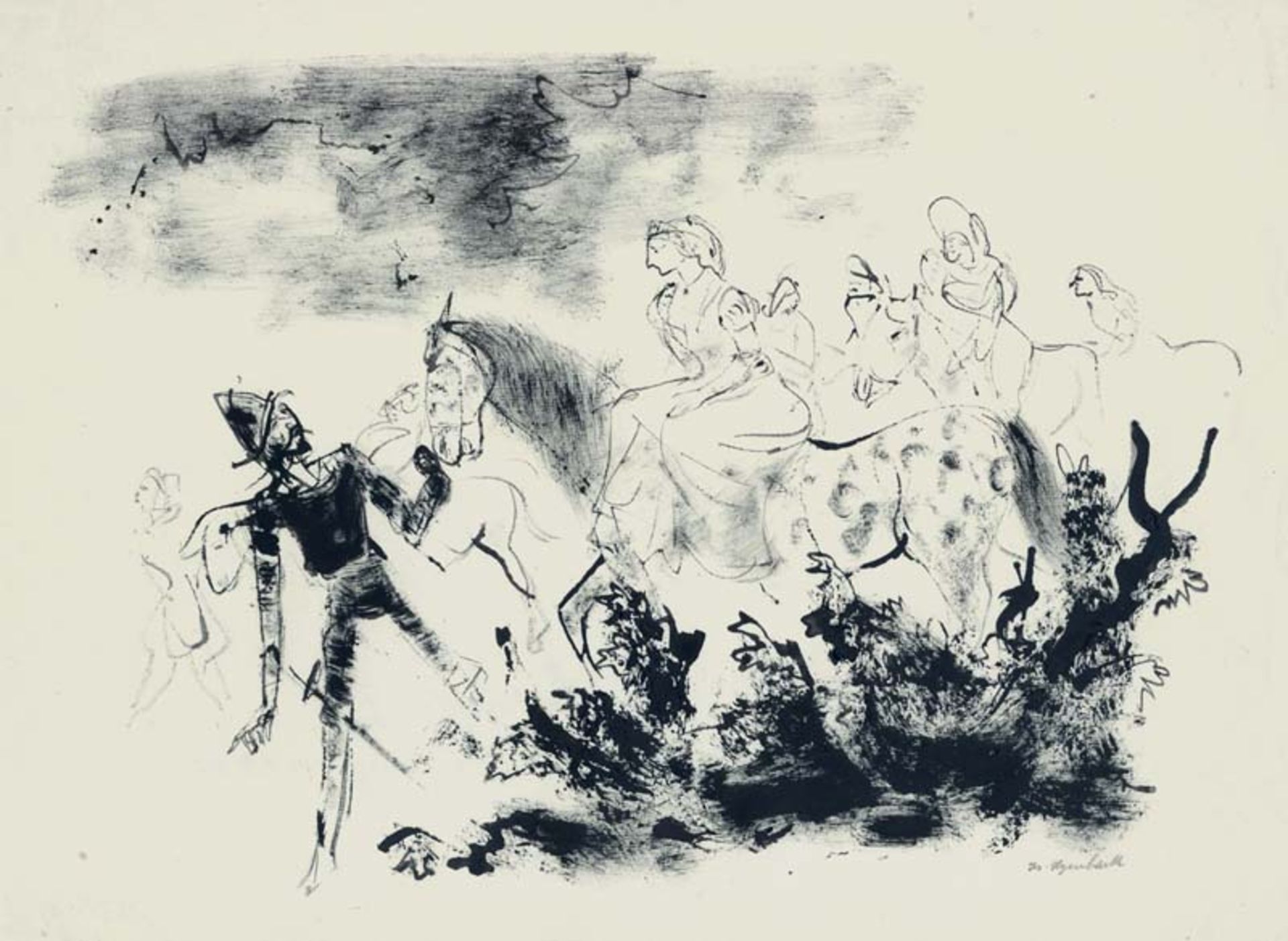 Hegenbarth, Josef. Illustration zu: Miguel de Cervantes Saavedra ,,Leben und Taten des scharfsinnige