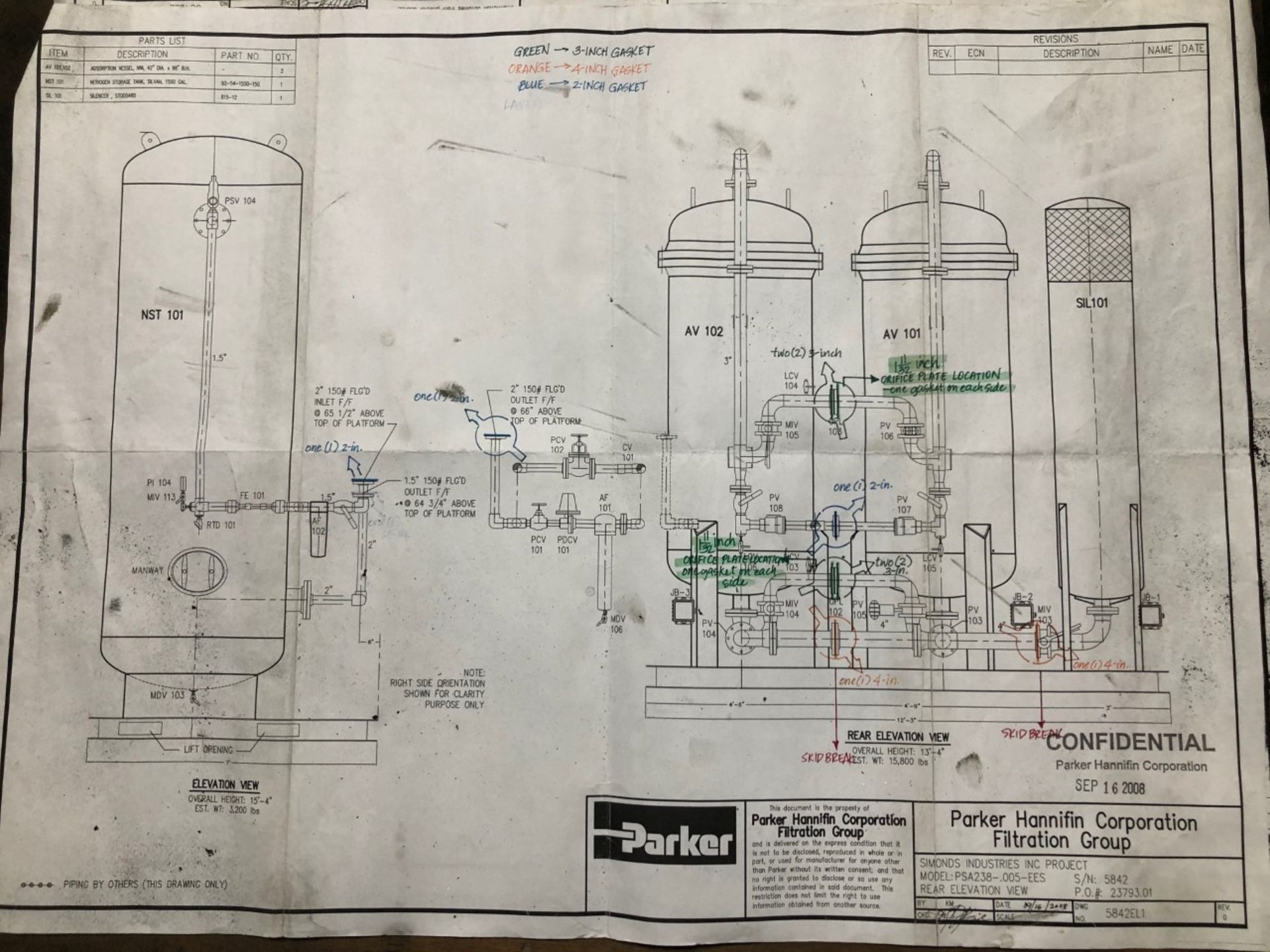 Parker-Hannifin Nitrogen Gas-Generator Farm/System 1500 gal. Capacity - Image 5 of 14