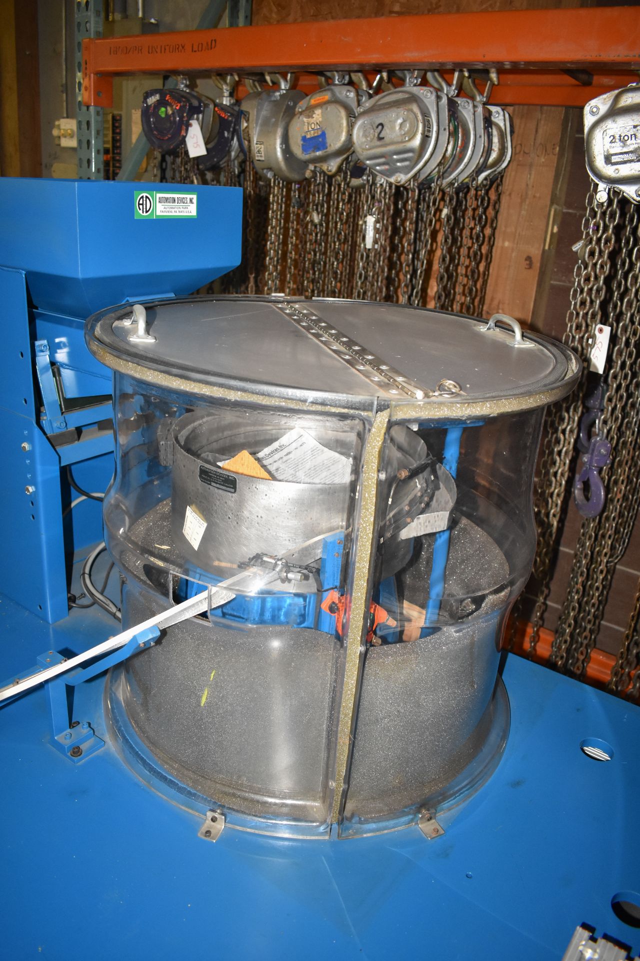 Vibratory Feeder And Hopper Mounted On Aluminum Work Table, Brand New - Image 3 of 3