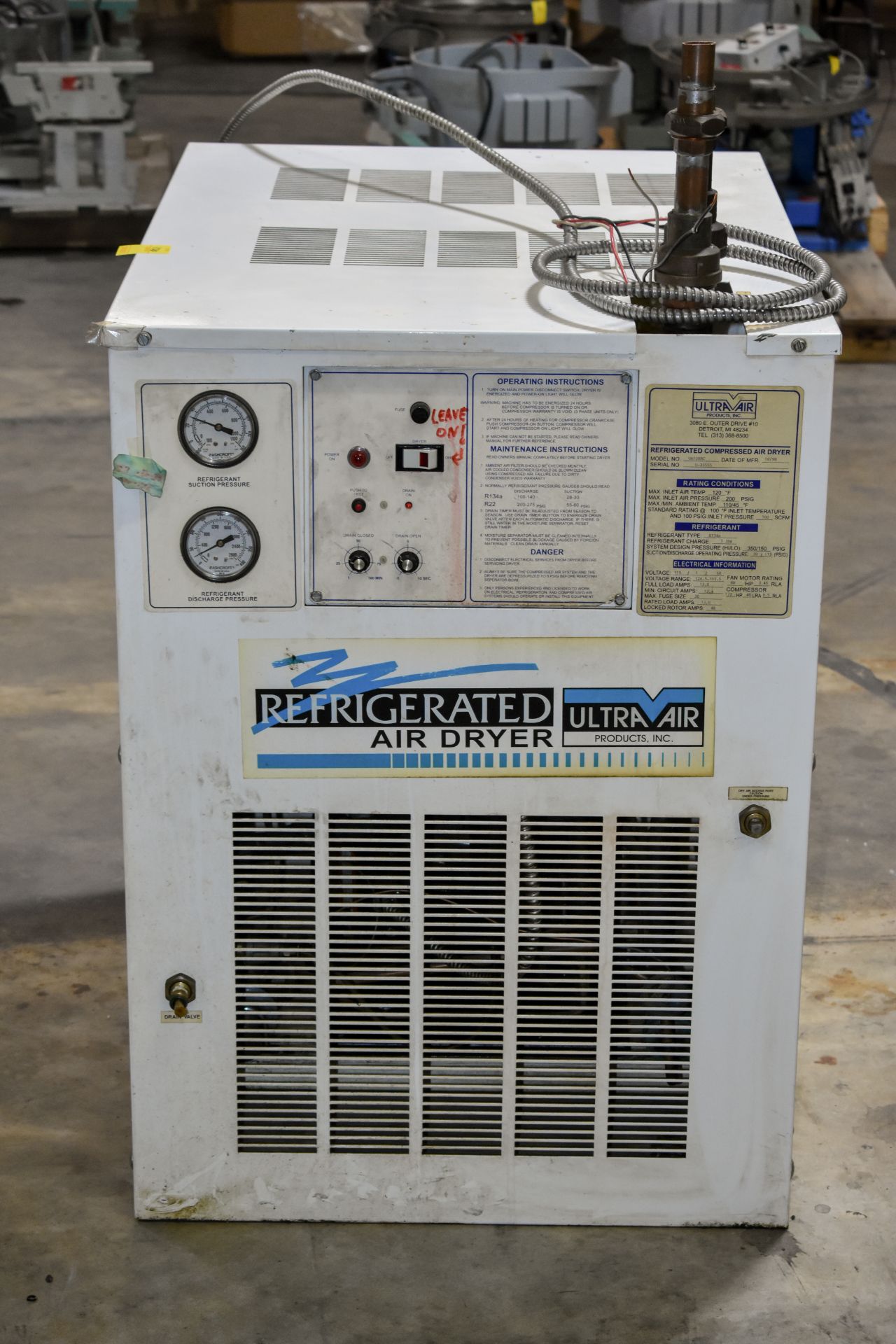 Ultra Air UA100AC Refrigerated Air Dryer