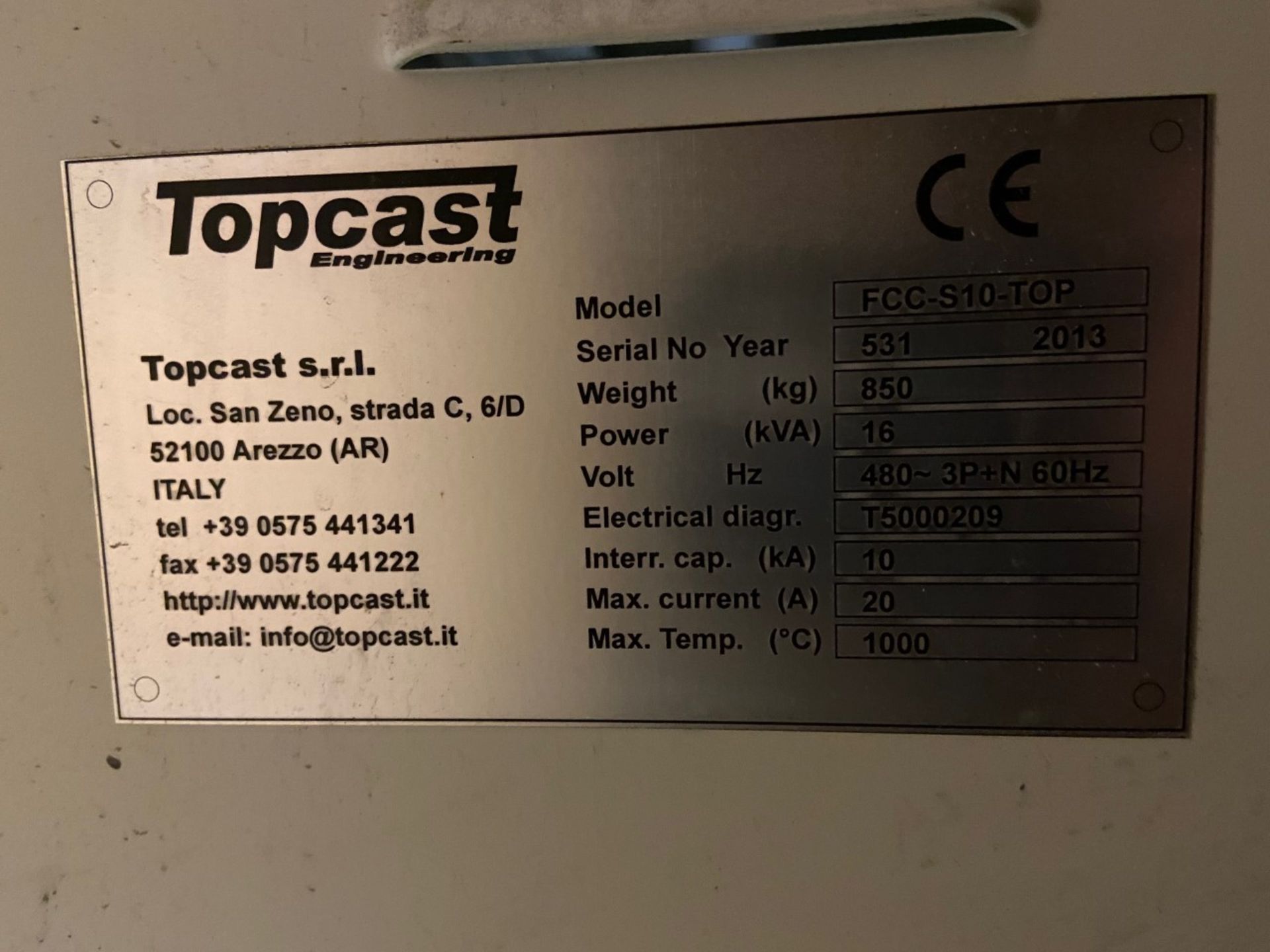 TopCast FCC-S10-Top Curing Oven / Furnace 25" x 25" x 35" - SUBJECT TO BULK LOT - Image 3 of 4