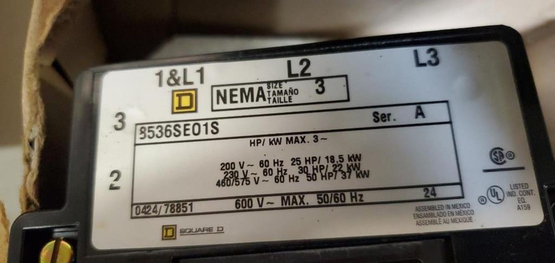 (2) 3 Phase Magnetic Contactor Starters - Image 3 of 4