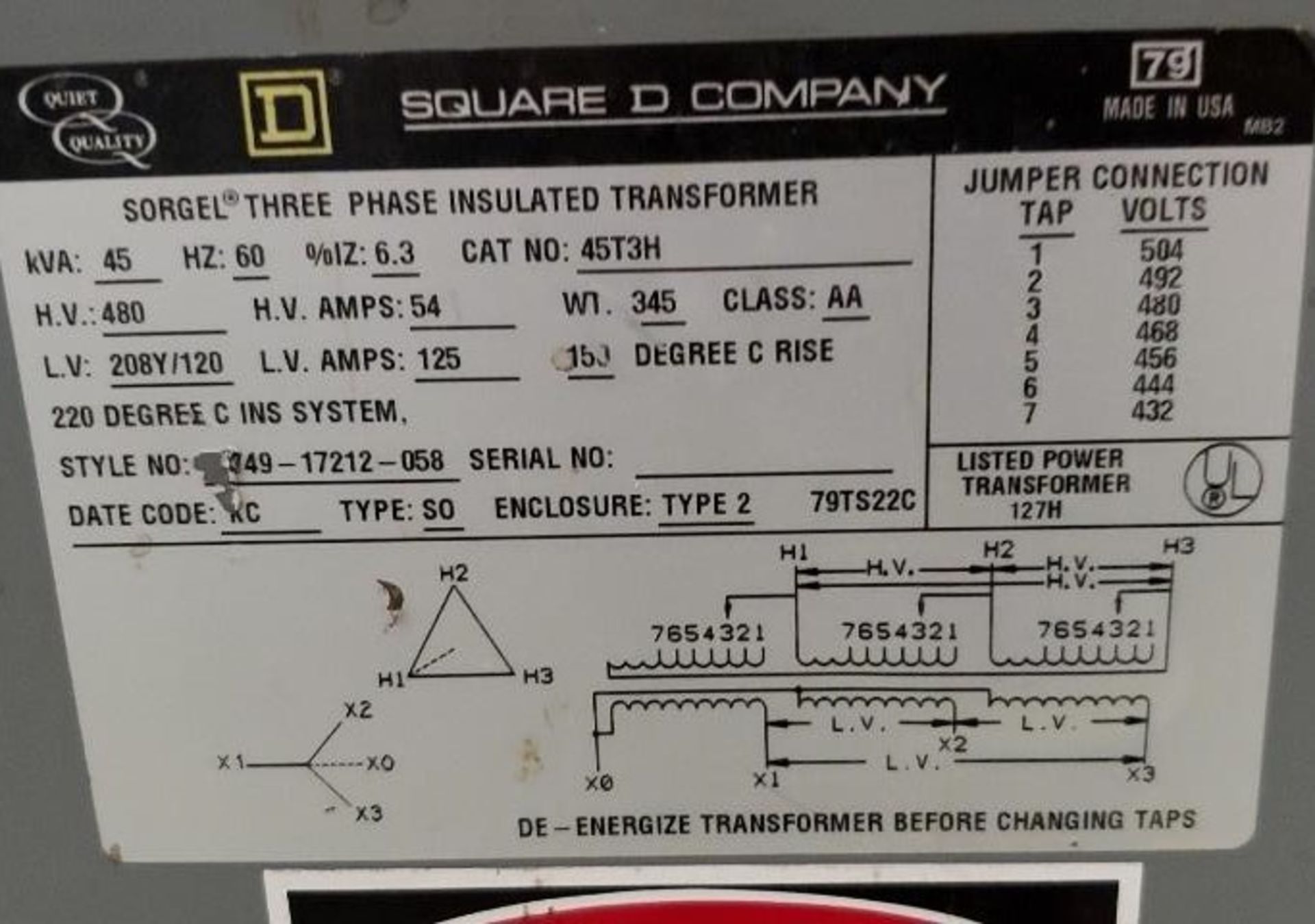(2) Square D Transformers - Image 2 of 4