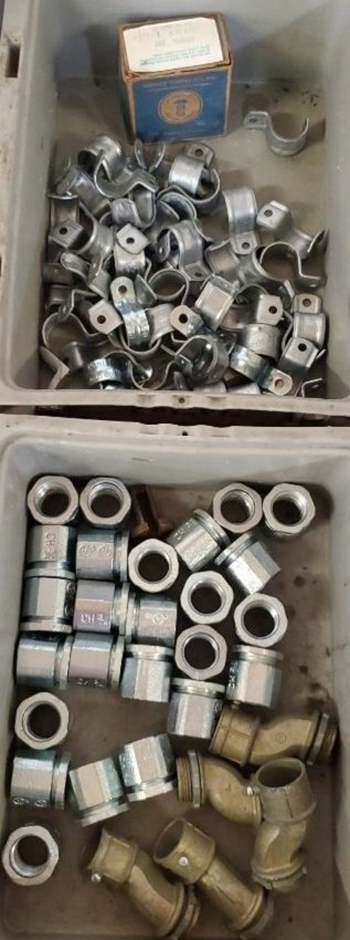 (2) Trays Pipe Clamps & Conduit Connectors