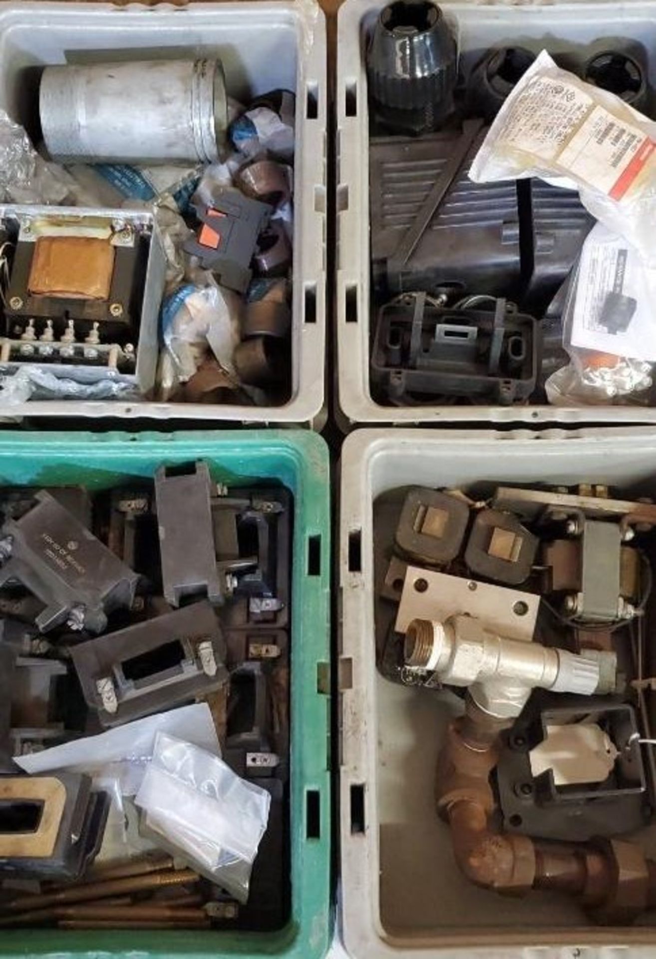 (4) Trays Transformers, Circuit Breaker, More