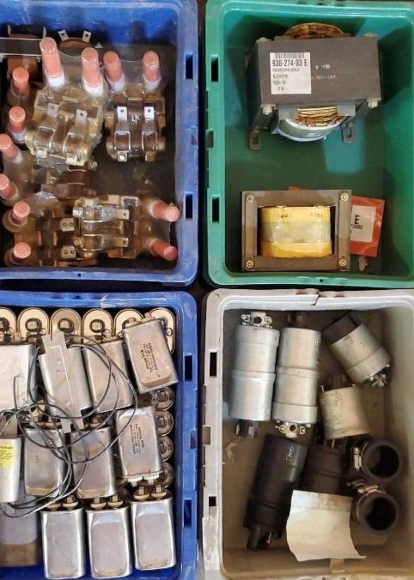 (4)Trays of Capacitors, Replacement Plug Ins, More