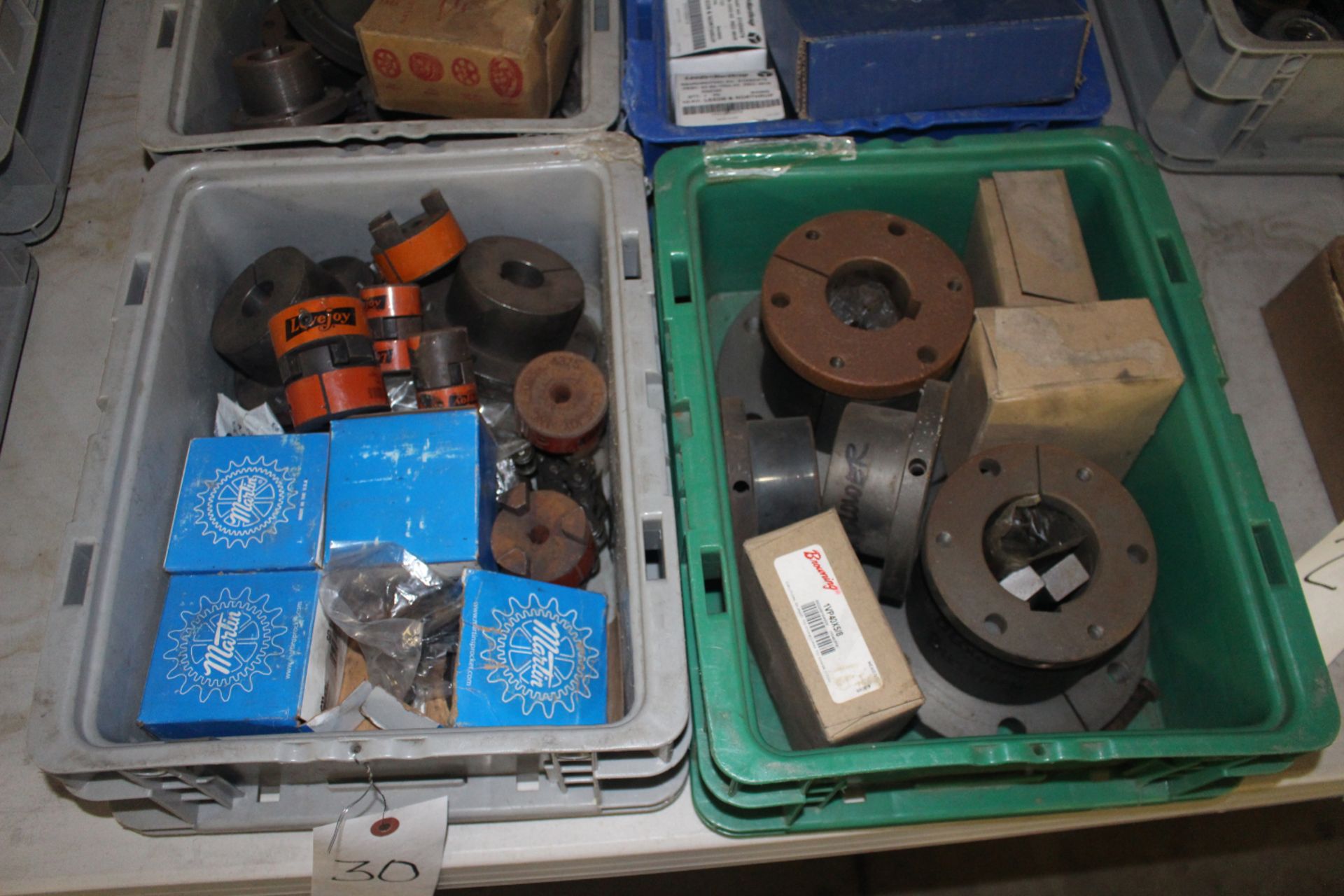 Four Bins of Assorted Shaft Couplings - Image 2 of 3