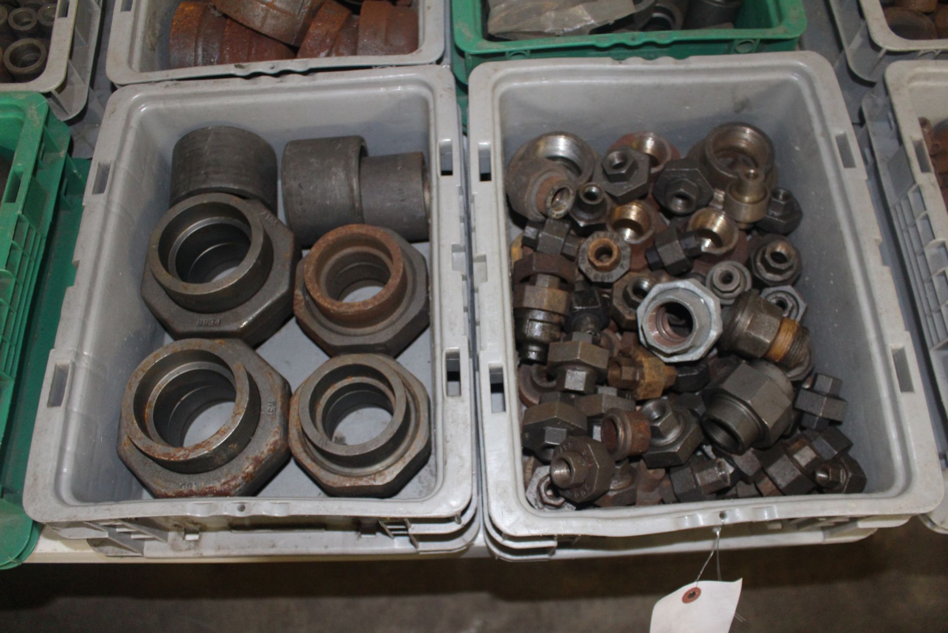 Four Bins of Steel Pipe Fittings - Image 2 of 3