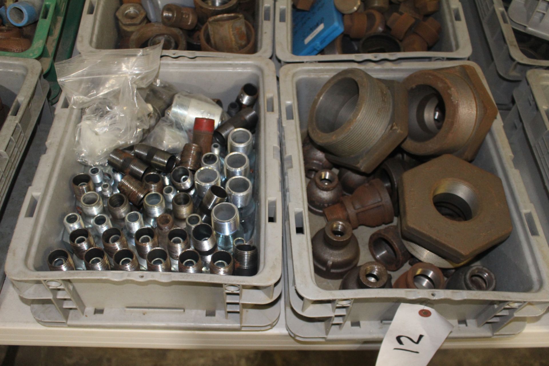 Four Bins of Steel Pipe Fittings - Image 2 of 3