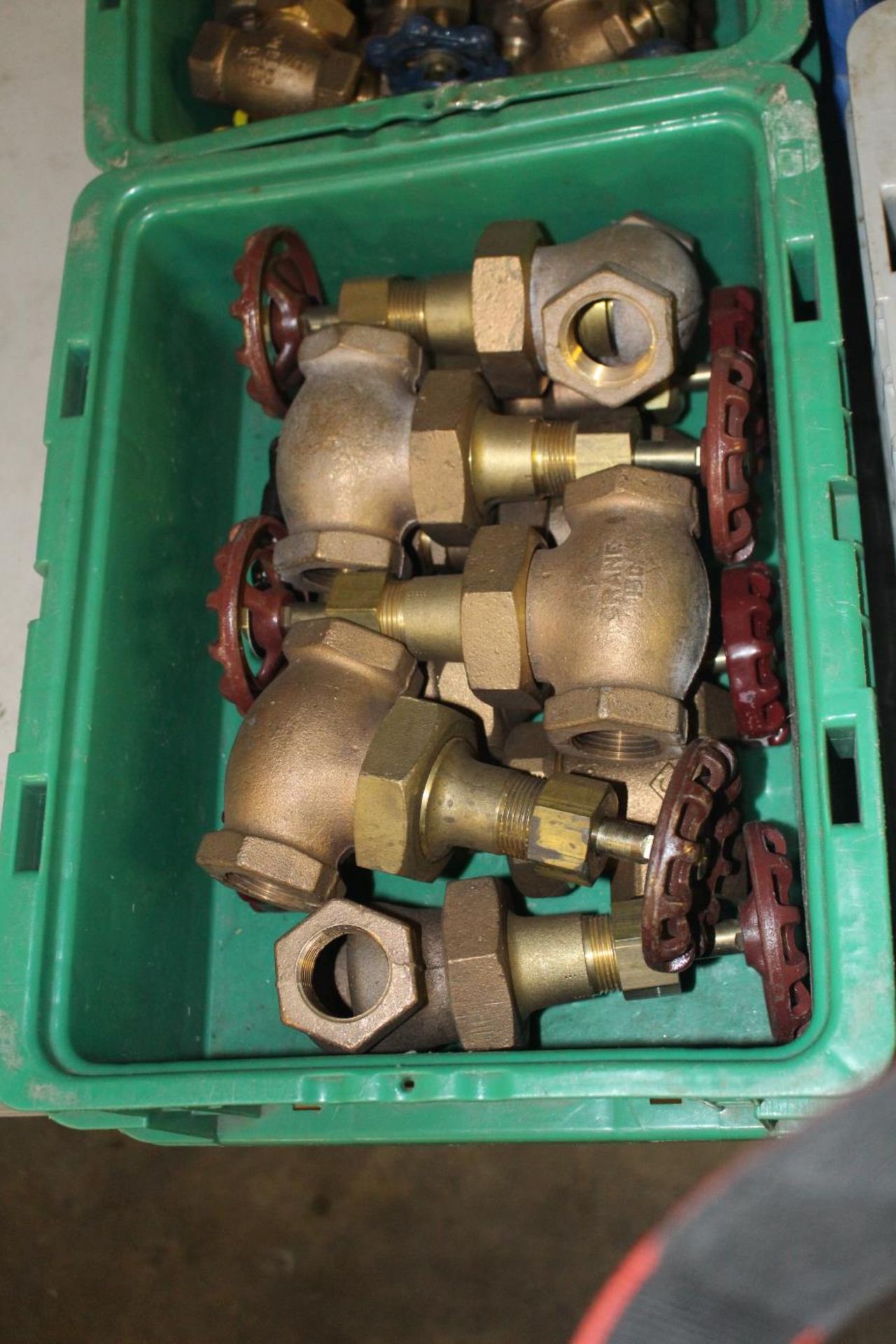 Four Bins of Brass Valves