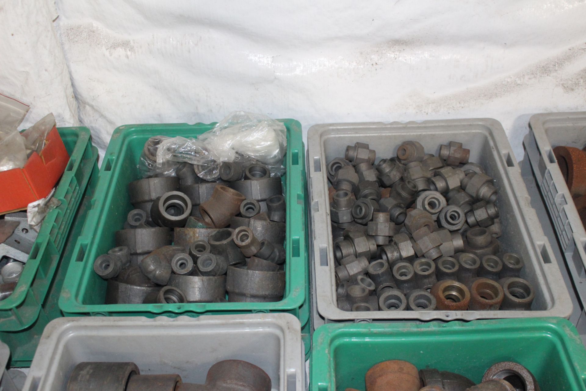 Four Bins of Steel Pipe Fittings - Image 3 of 3