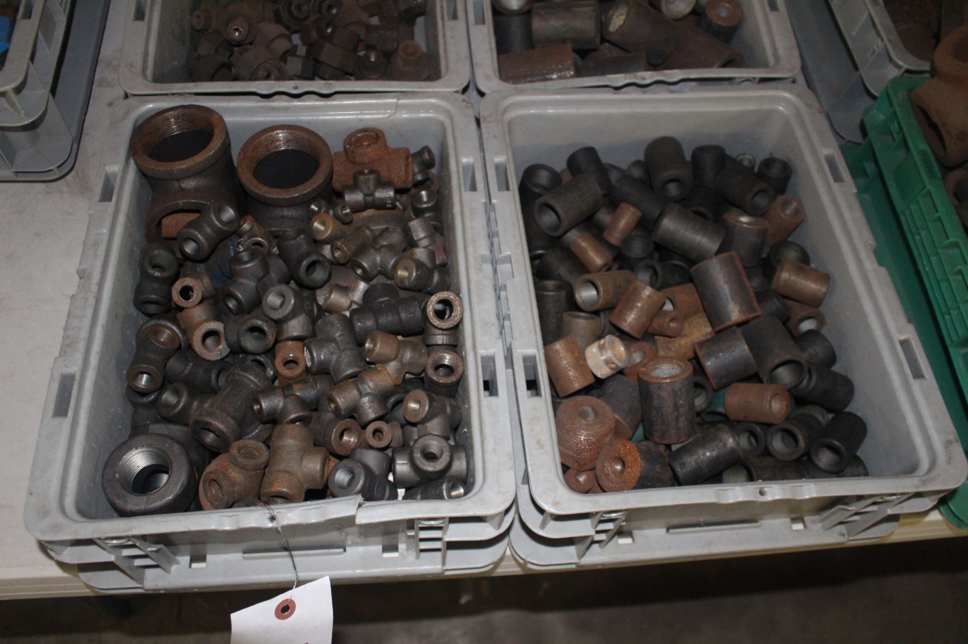 Four Bins of Steel Pipe Fittings - Image 2 of 3