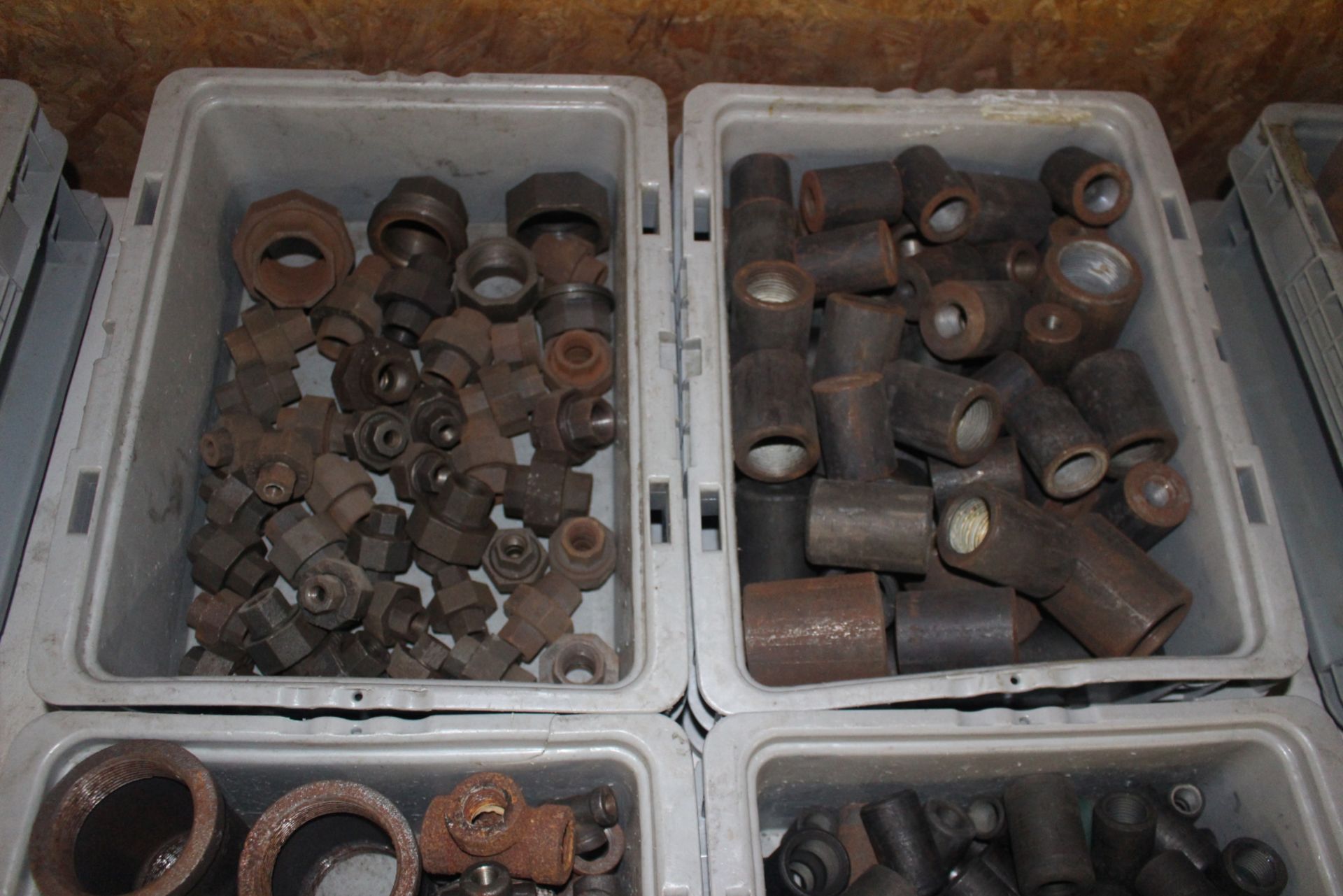 Four Bins of Steel Pipe Fittings - Image 3 of 3