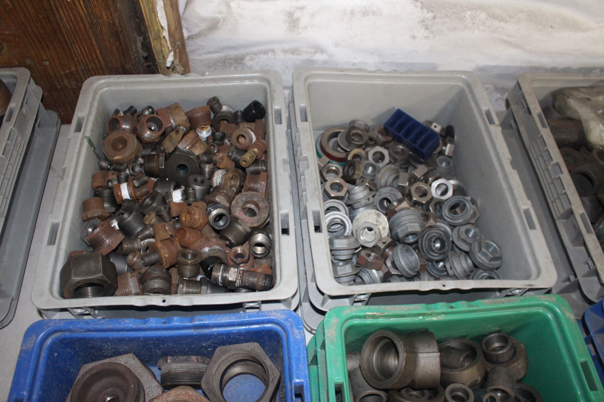 Four Bins of Steel Pipe Fittings - Image 3 of 3