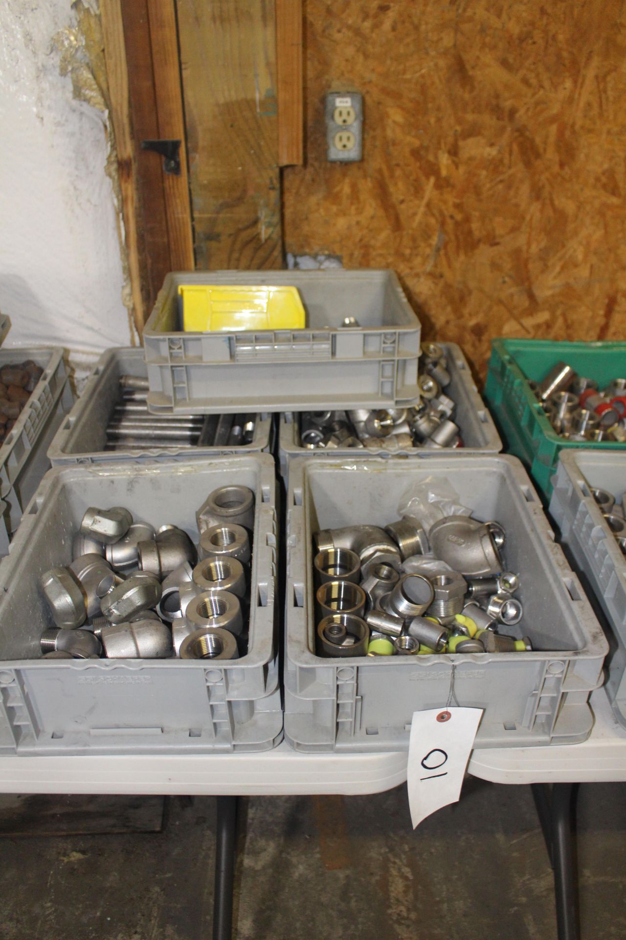 Five Bins of SS Fittings