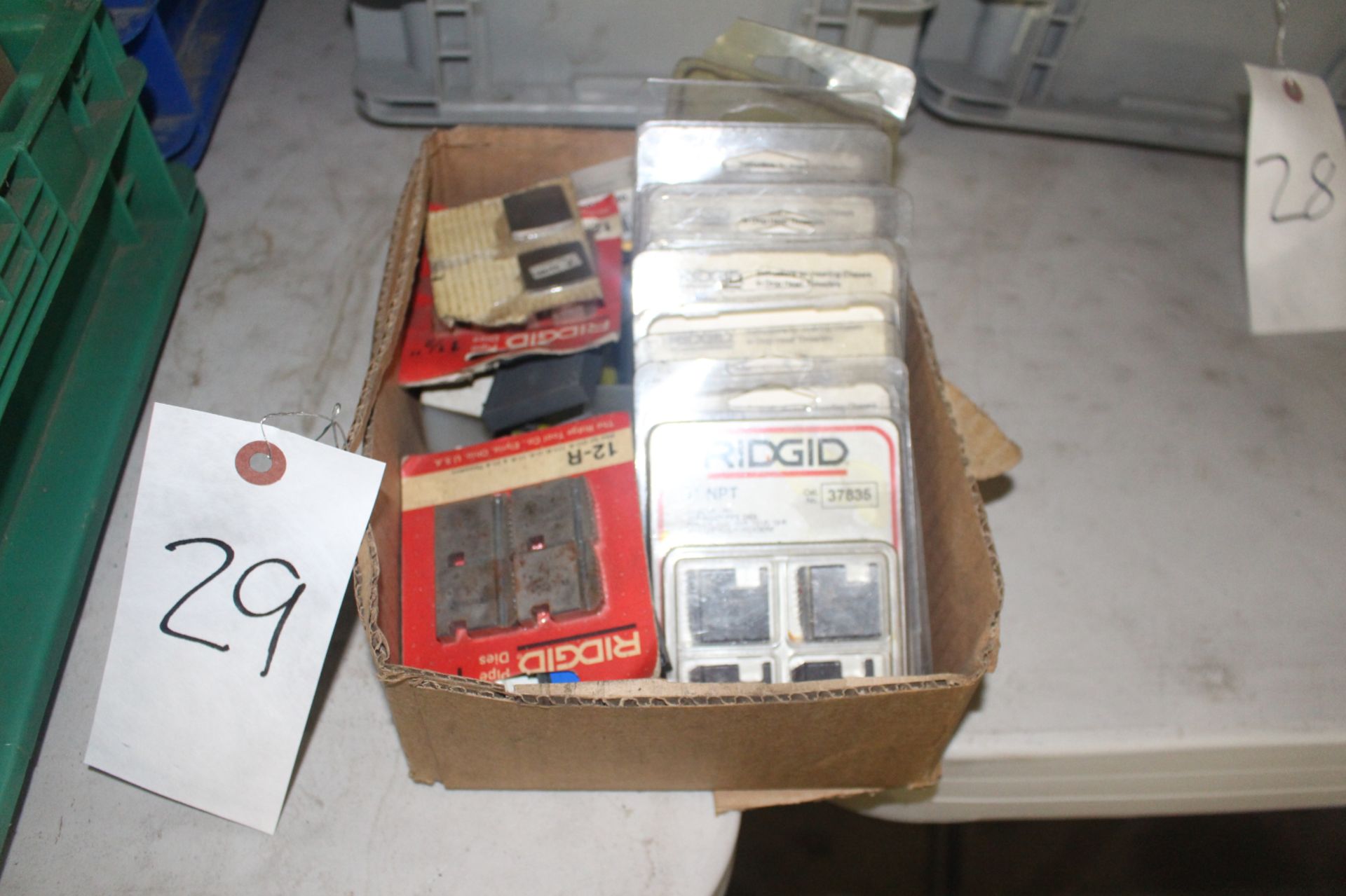 Assorted Box of Ridgid Pipe Threading Dies