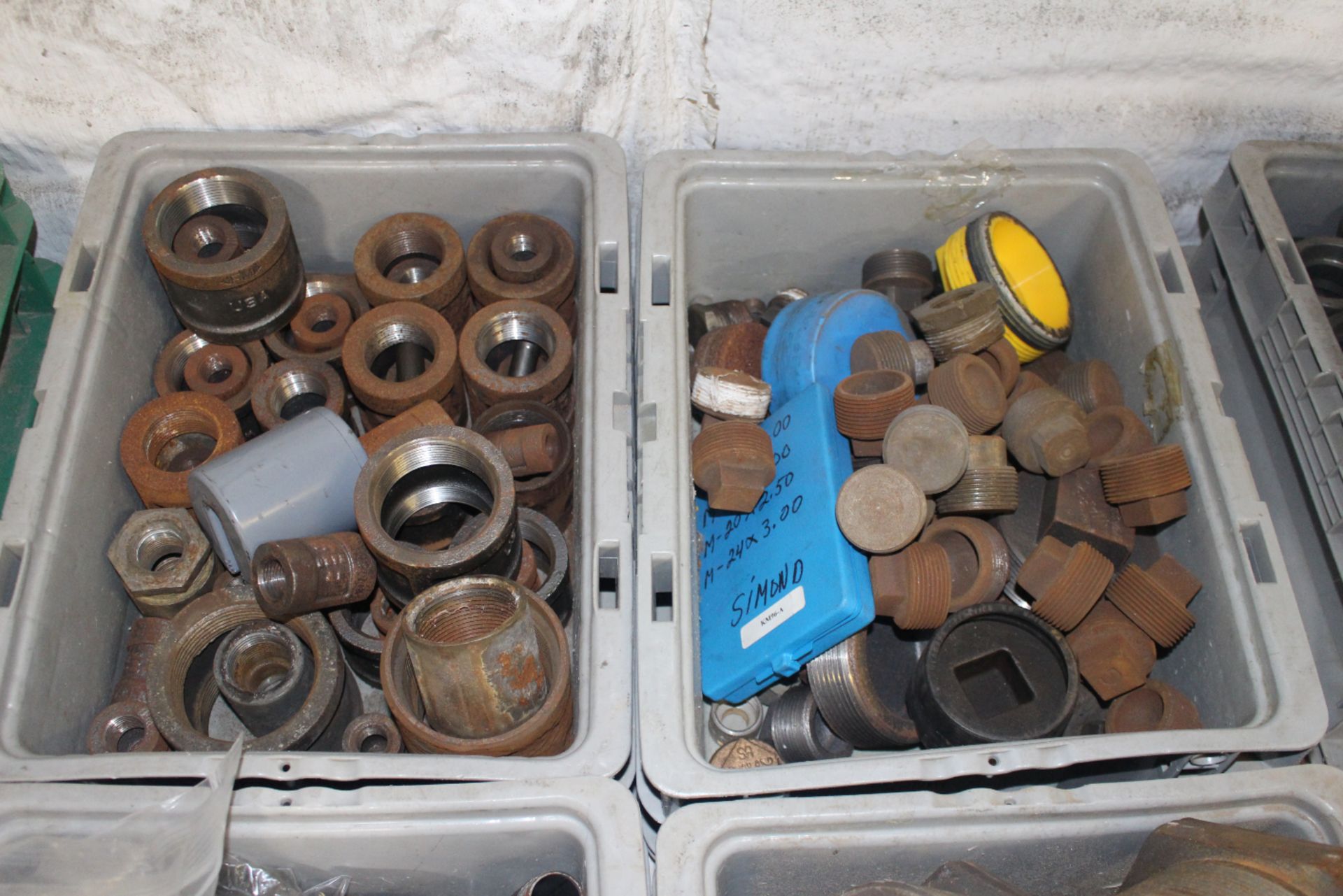 Four Bins of Steel Pipe Fittings - Image 3 of 3