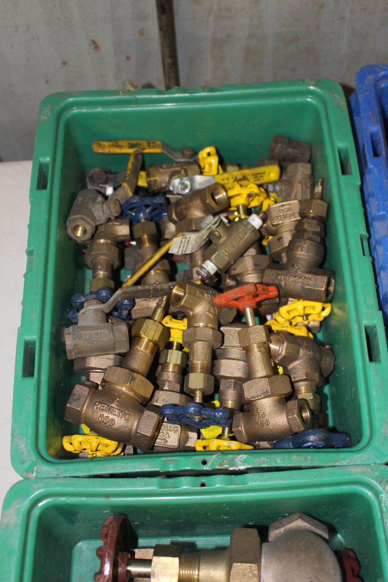 Four Bins of Brass Valves - Image 3 of 3