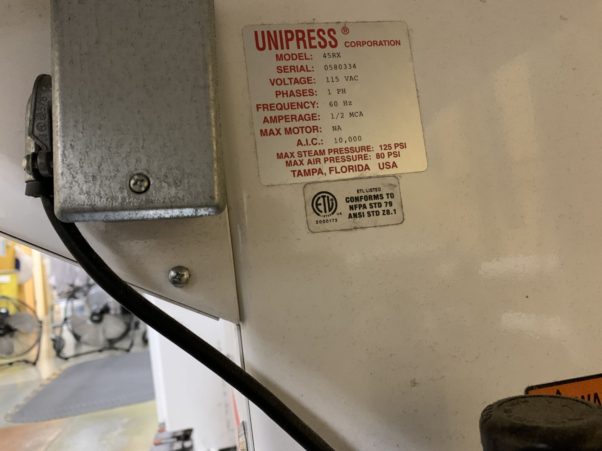 Unipress 45RX All-Purpose Utility Press, 120V Single Phase - Bild 3 aus 3