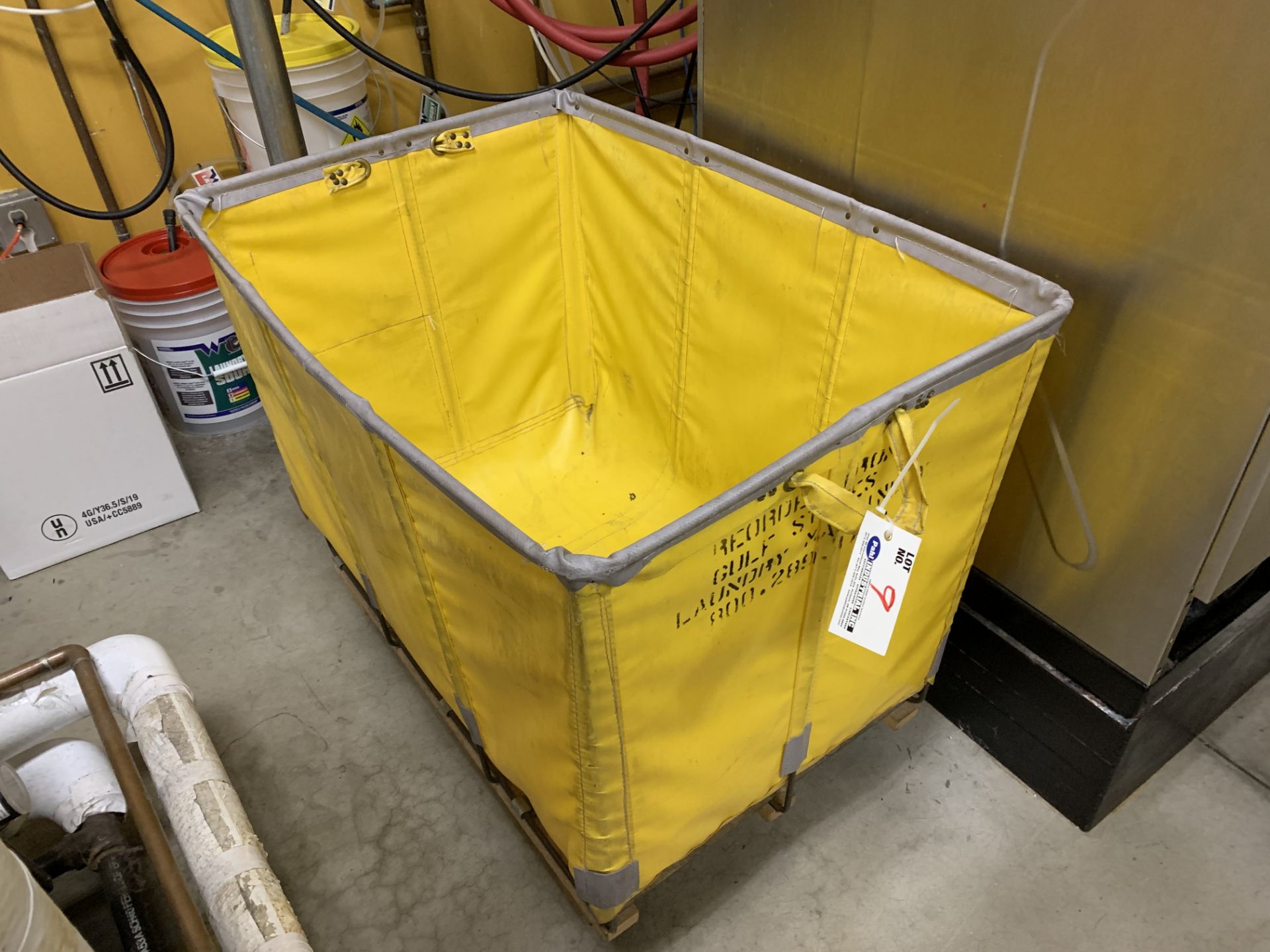 Yellow Laundry Cart