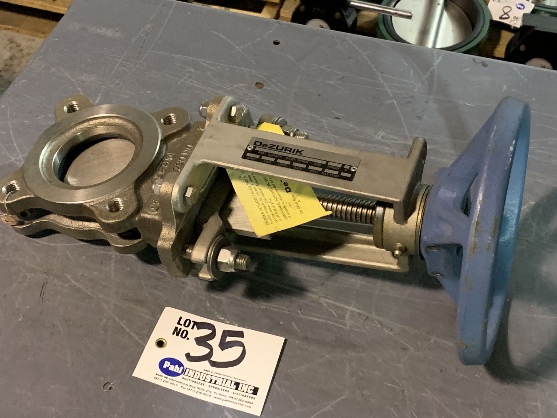 DeZurik 3" Stainless Knife Gate Valve with Wheel, Part No. 9419367R001 NEW - Image 4 of 4