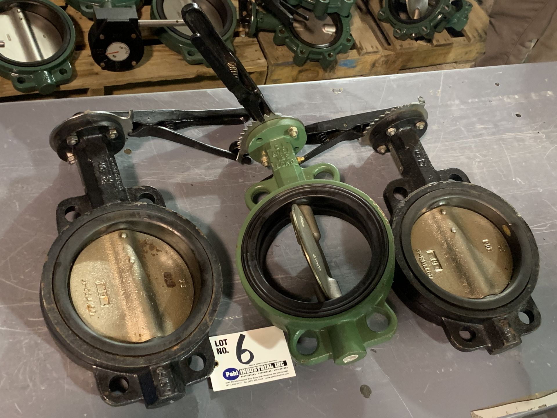 (3) 6" Gate Valves with Ratchet Handle NEW