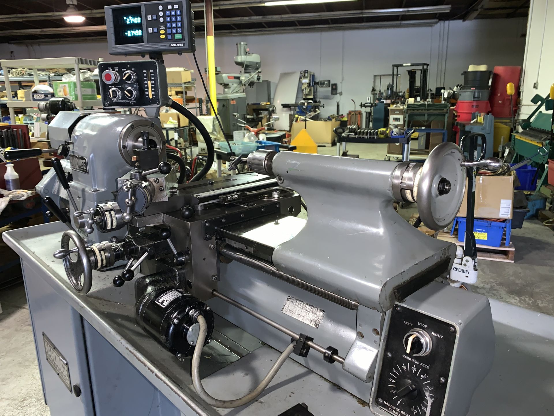 Hardinge HLV-H Inch/Metric Tool Room Lathe, DRO, Fully Tooled - Image 7 of 15